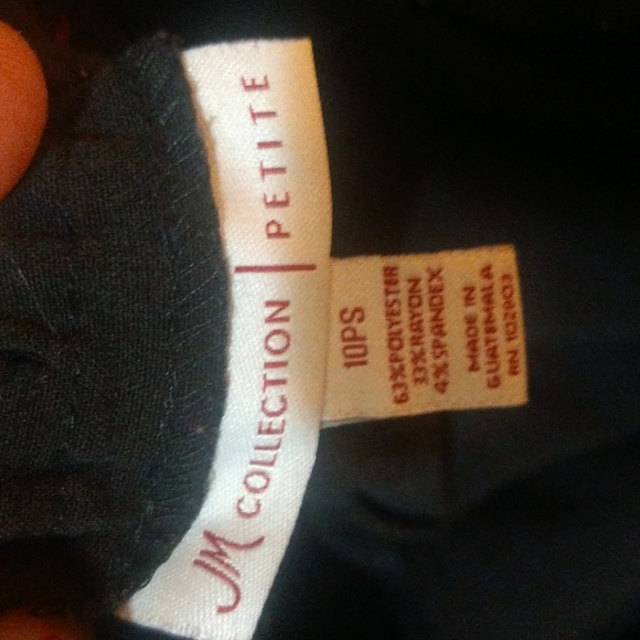 Woman's M Collection Petite 10 PS Dress  Slacks in Black - Picture 5 of 10